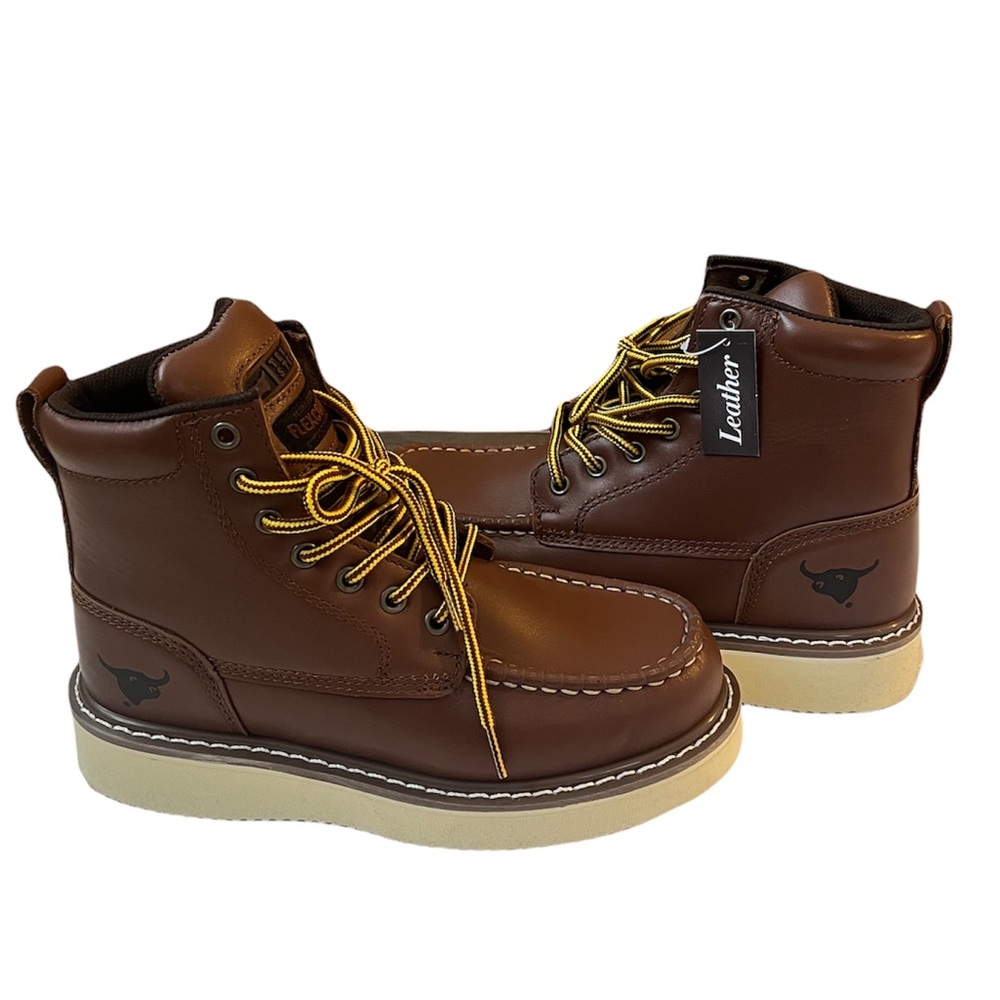 NEW TEXAS STEER MEN'S JONAH BROWN LEATHER BOOTS Size 6.5